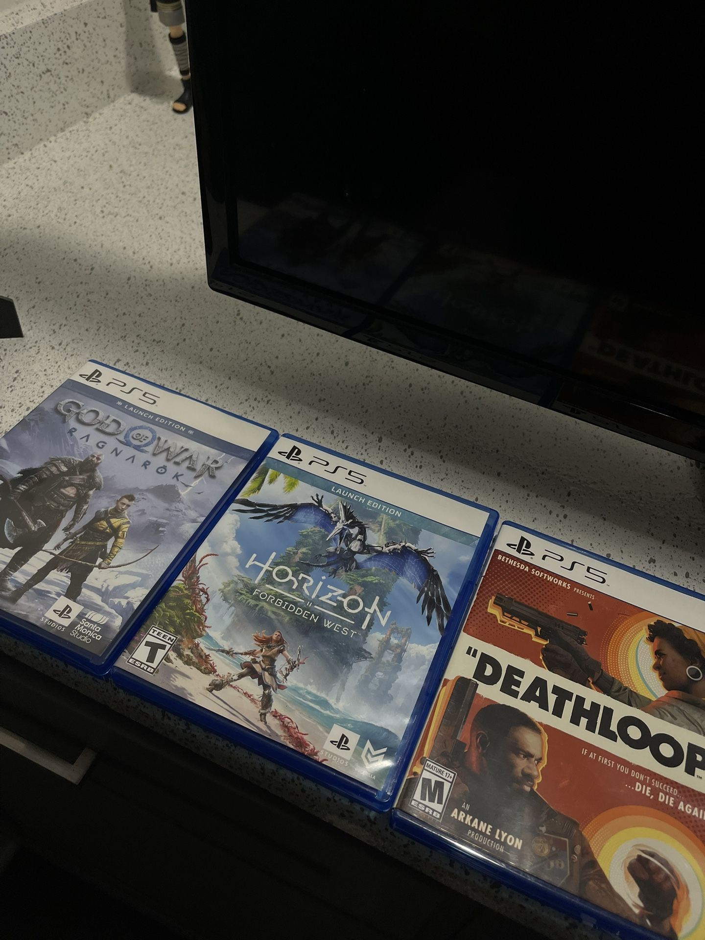 PS5 Video Games (GOW Ragnarok, Horizon Forbidden West, Deathloop)