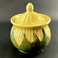 1950-60's Vintage Shawnee Corn King #78 Sugar Bowl w/ Lid 5.25" Tall 