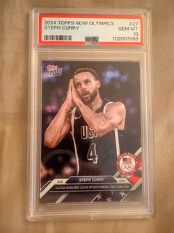 Steph Curry puts them to sleep Olympic card PSA 9