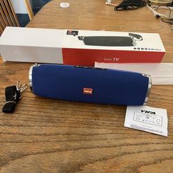 Brand New YIFA Blue Bluetooth TV Speaker & Shoulder Strap 