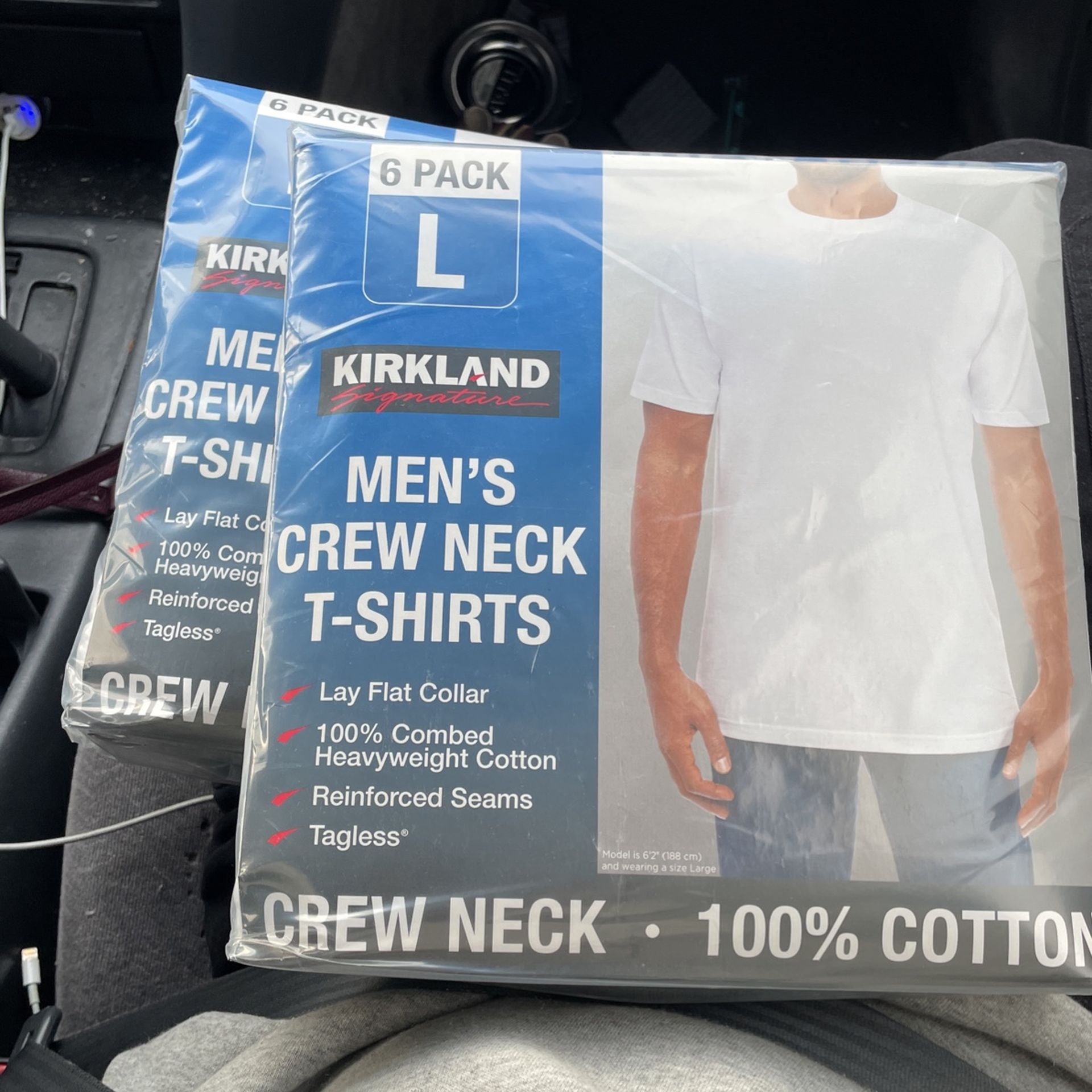 Kirkland Men’s Crew Neck T-Shirts 6 Pack