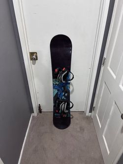 Snowboard with Bindings - Size 150cm
