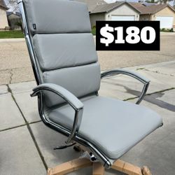 Brand New. Light Grey/chrome High Back Executive Office Chair. Retails Around $400. Fully assembled 