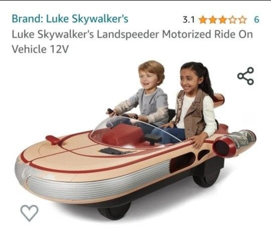 Star Wars Landspeeder Radio Flyer 12v Motorized Car For Kids