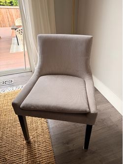 Ribbed upholstered dining chairs- set of 4