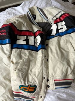 Zara Racing Bomber Jacket | Cream | Medium