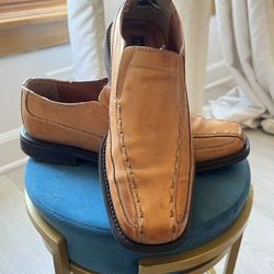 Structure Made in Italy Men’s Tan Leather Loafers – Size 8