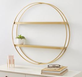 Deco Round Metal Wall Shelves