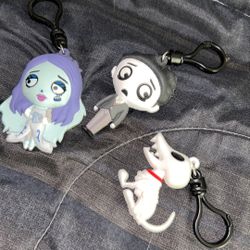 corpse Bride keychain set 