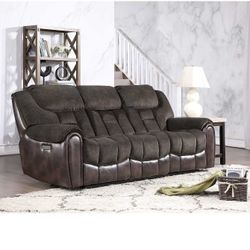 Power Reclining Sofa & Recliner
Chair Set w/ Console, USB,
Lights