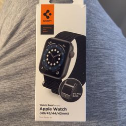 Brand New Spigen Apple Watch Velcro Band With Zinc Alloy Buckle For (42,44,45,49mm).