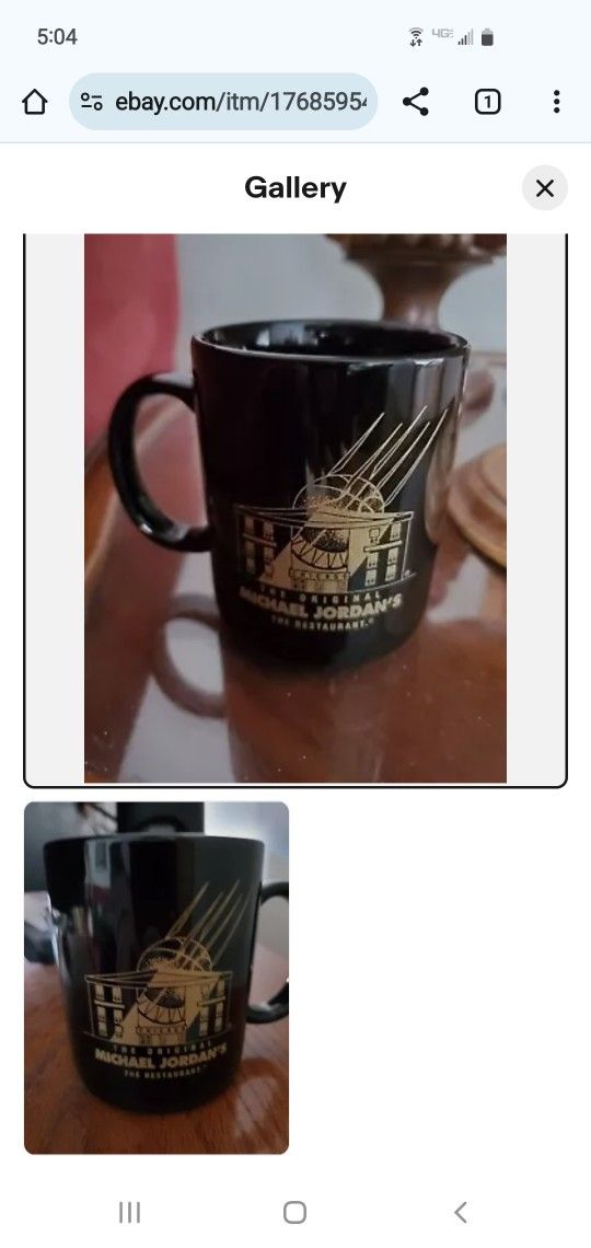 Michael Jordan Restaurant Chicago Bull Coffee Mug NBA  Vintage