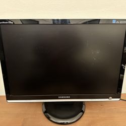 Samsung 22” Monitor Works Great   little scratch on left upper corner.  Includes Power Cord & VGA Cable.