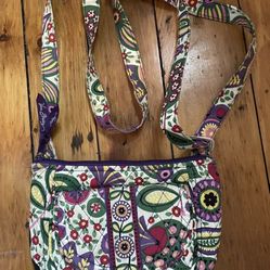 Vera Bradley Viva La Vera Lizzy  Small Hipster Crossbody Purse Bag Bright Floral