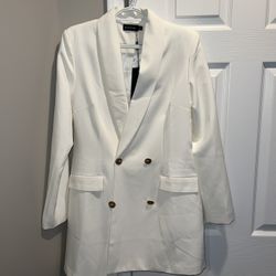 White Blazer Dress