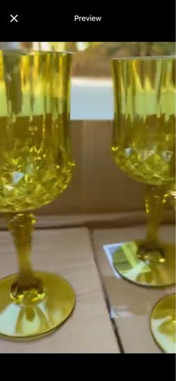 Plastic green goblets