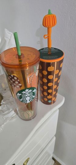 Pumpkin Starbucks cups