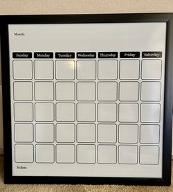 Monthly Planner Dry Erase