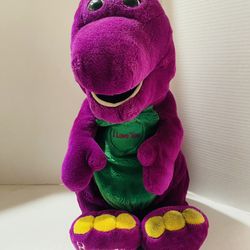 BARNEY MICROSOFT INTERACTIVE TALKING SINGING 18” PLUSH TOY (not working)
