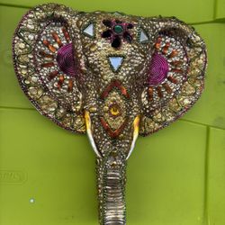 Bejeweled Elephant Hanging Decor