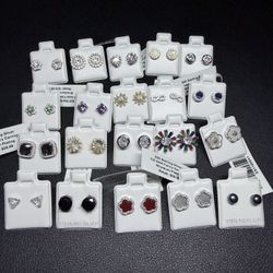 925 silver cz earrings