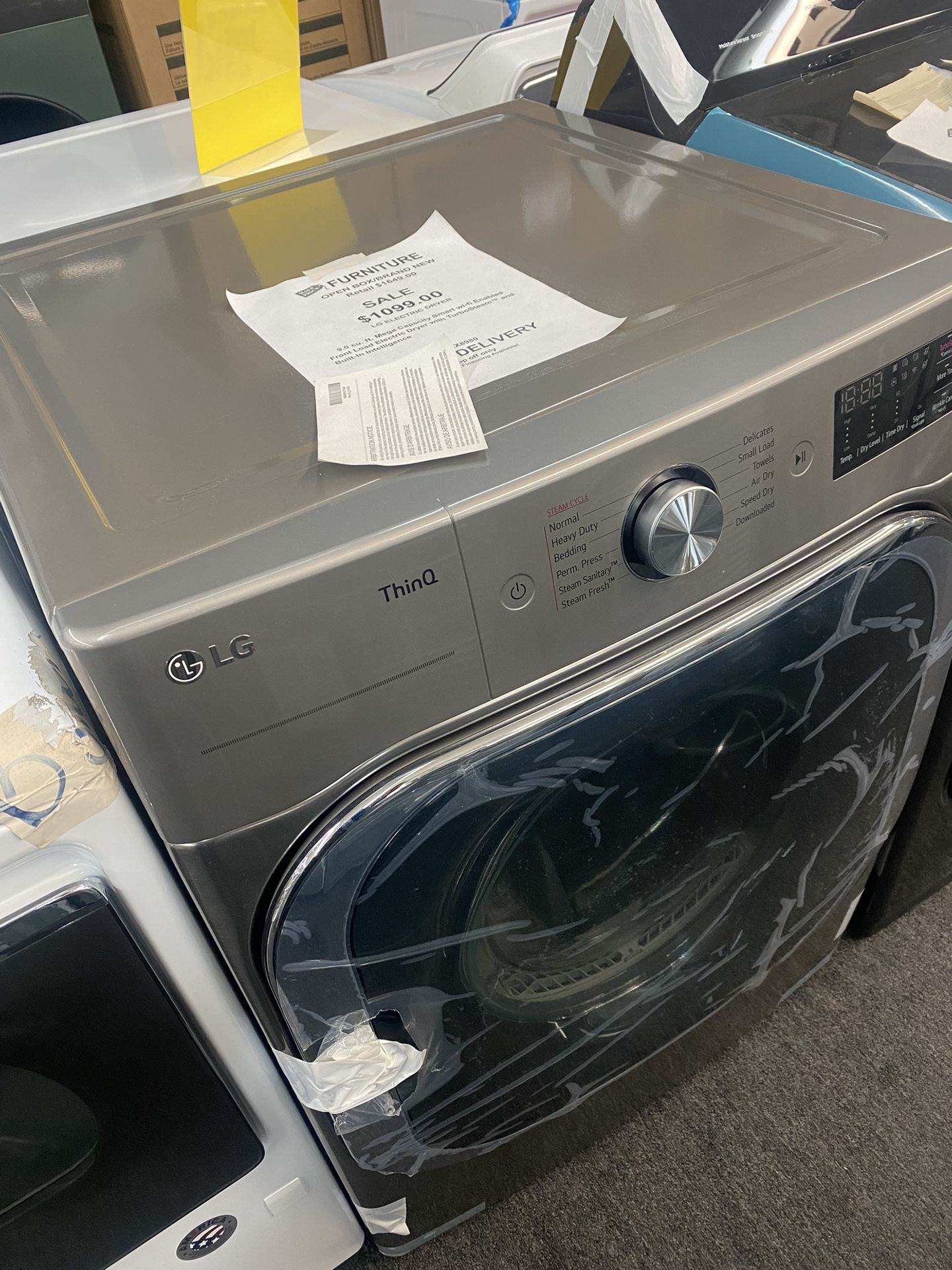 LG 9 Cu Ft. Smart Front Load Electric Dryer