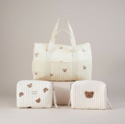 Set of 3 (TRAVEL BAG + POUCH 1 BEAR + POUCH FULL BEARS)