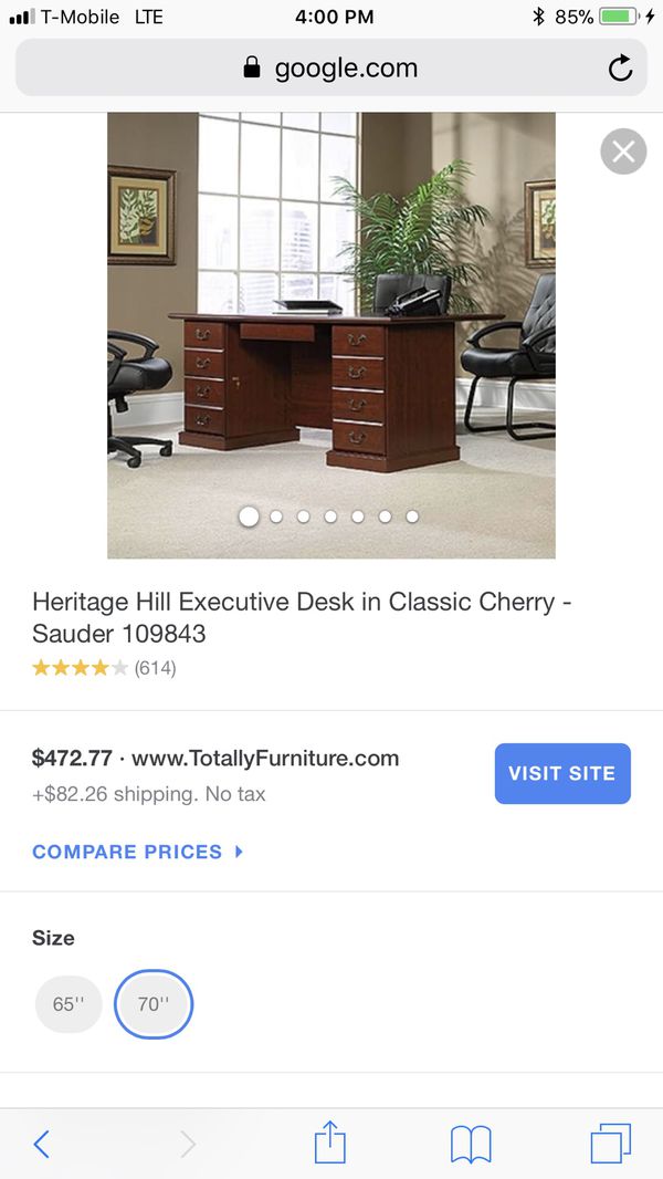 Sauder Heritage Hill Executive Desk For Sale In Santa Fe Springs
