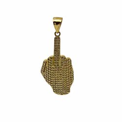 Pendant Solid Gold 10k. Middle finger