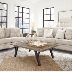 Claredon Linen Living Room Set ( sofa Loveseat 