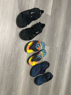 Boys summer crocs and water shoes size 1