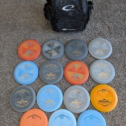 Disc Golf Bag + putters