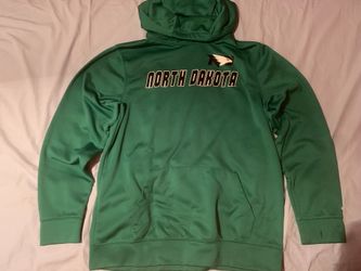 University of North Dakota Fighting Hawks NCAA Green Sweatshirt; Men’s L