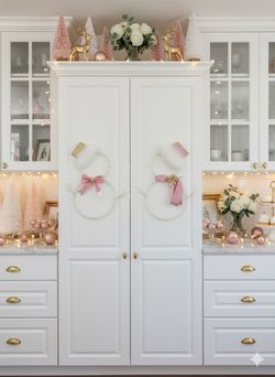 🎀 Glam Christmas Décor – 2 Pink Snowmen Set