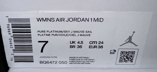7W Jordan 1 Mid Sky J Muave (Women's)