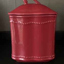 Princess House Pavillion Red Canister  
