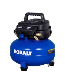 Kobalt 6 Gal Oil-Free Pancake Air Compressor 120V Portable w/ Pressure Gauge