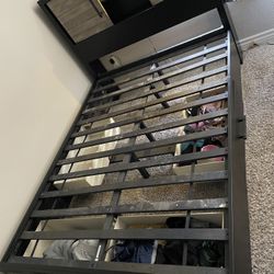 Bed Frame And Cabinet Set