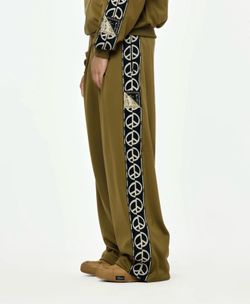 KAPITAL PANTS GREEN OLIVE SMOOTH JERSEY
