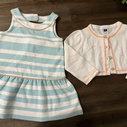 Janie and Jack dress with cardigan 