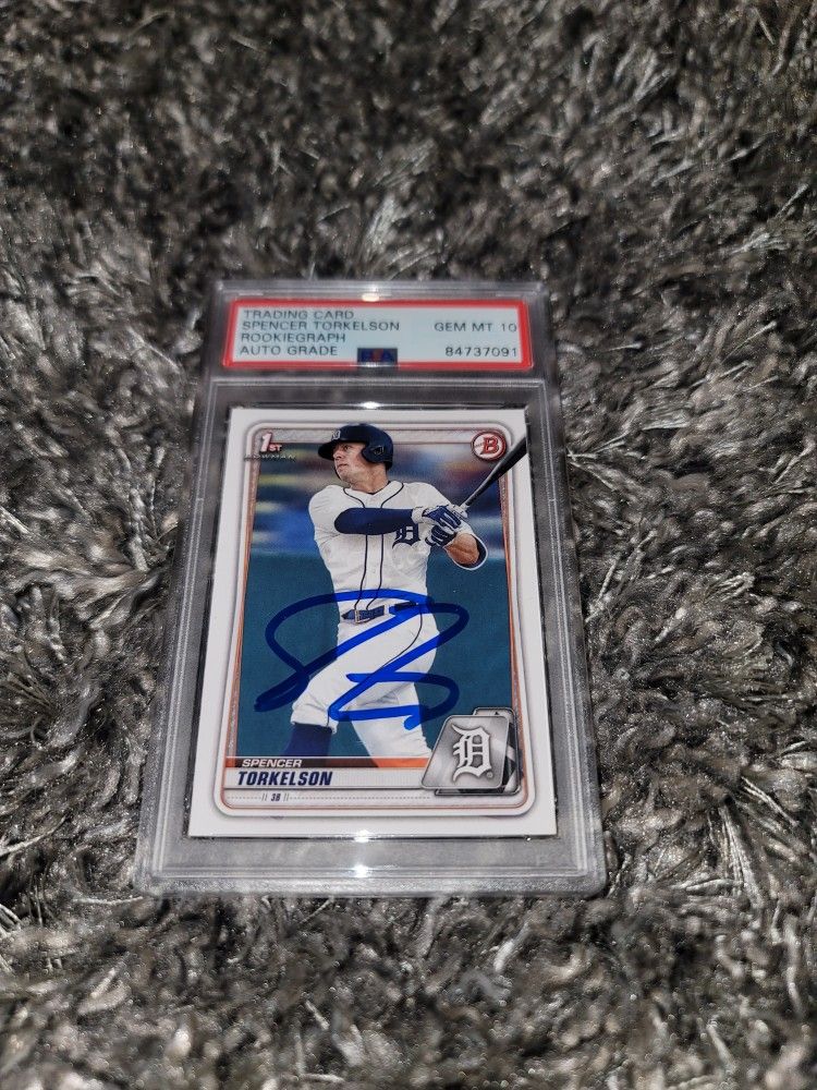Spencer Torkelson Signed 2020 Bowman 1st Rookie PSA Rookiegraph GEM MT 10 AUTO