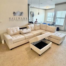 (Several Colors) Performance Fabric Sectional Couches