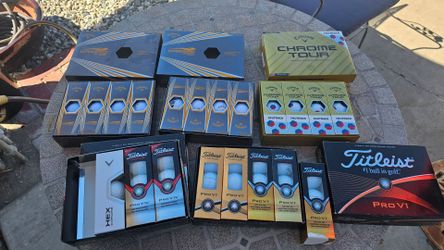 Assorted golf balls NEW. Callaway Titleist pro v1 and v1x