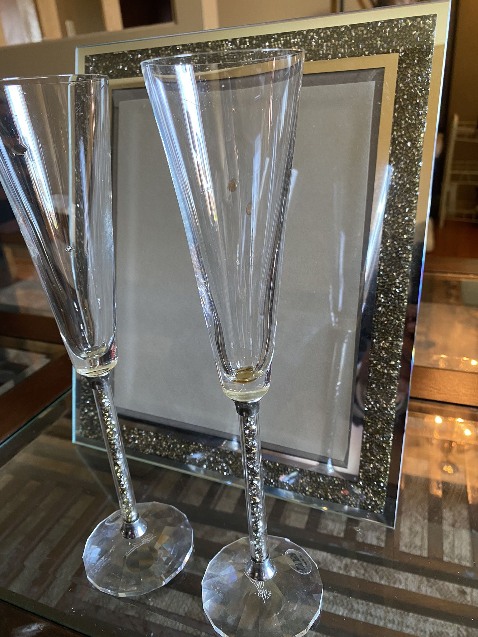 Wine Glasses And Photo Frame