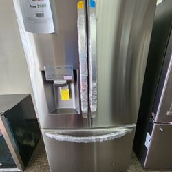 LG 26 CF FRENCH REFRIGERATOR 1499! 1 YEAR WARRANTY INCLUDED