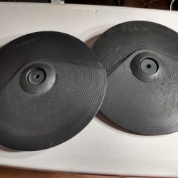 Two CY-8 Roland Dual Zone Cymbals