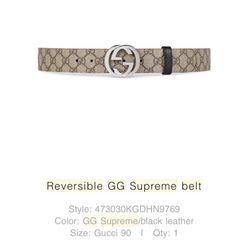Reversible GG Supreme belt Great Condition