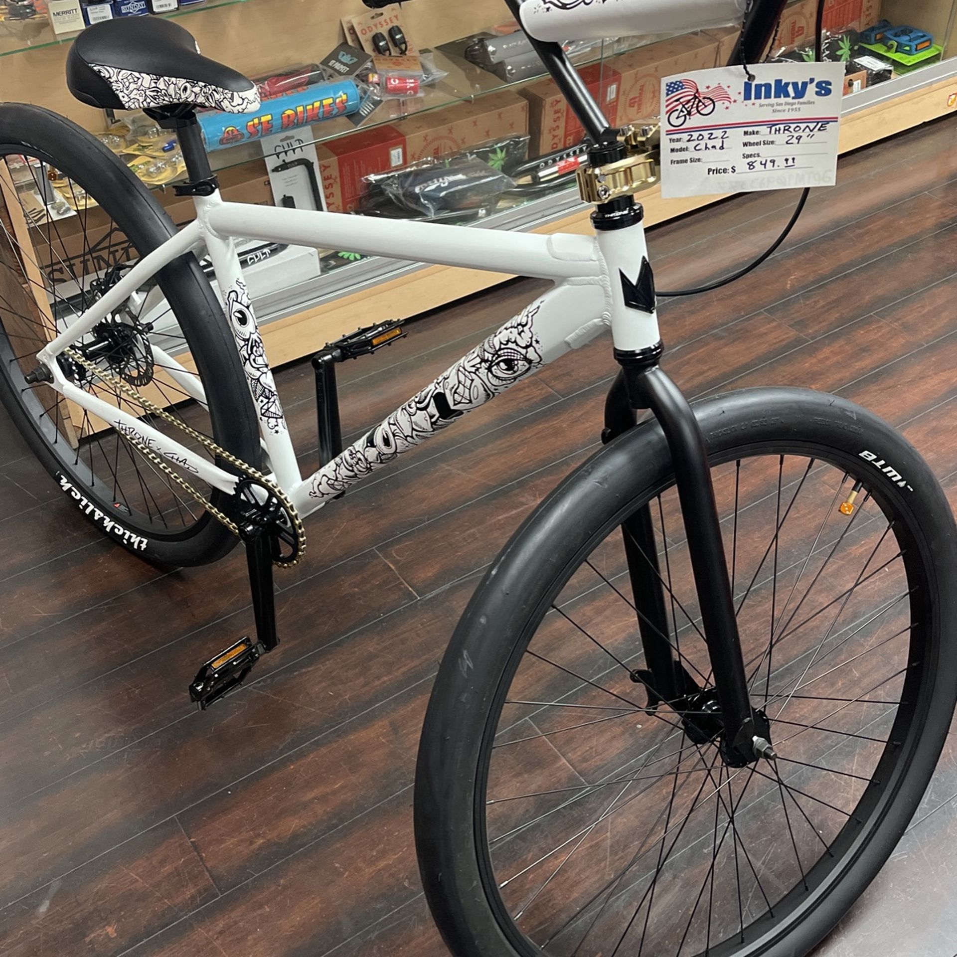 Throne X Chad 29” Big BMX Bike In White!!