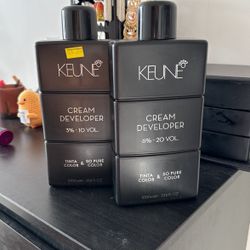 KEUNE cream developers 6% and 3%. New, full. Unused. 