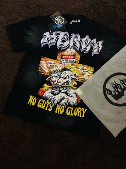 Hellstar 'No Guts No Glory' Black Graphic T-Shirt